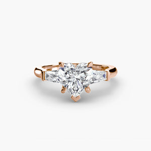 Three – Stone Ring (Baguette Side Stones