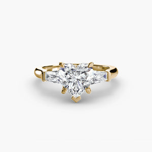 Three – Stone Ring (Baguette Side Stones