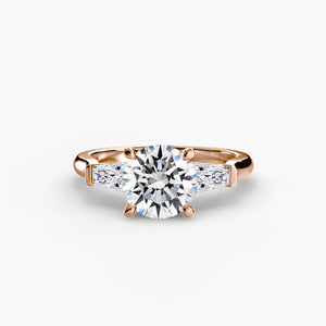 Three – Stone Ring (Baguette Side Stones