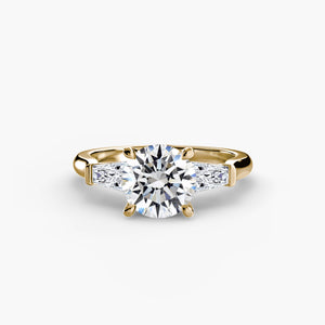 Three – Stone Ring (Baguette Side Stones
