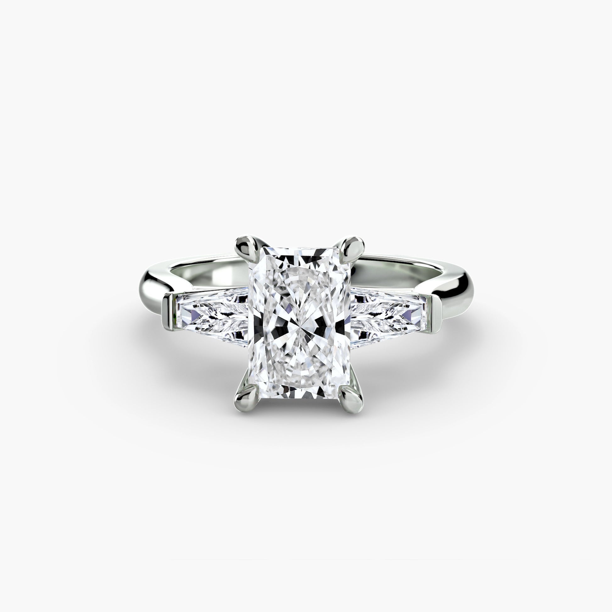 Three – Stone Ring (Baguette Side Stones) 2