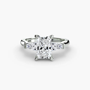 Three – Stone Ring (Baguette Side Stones) 2
