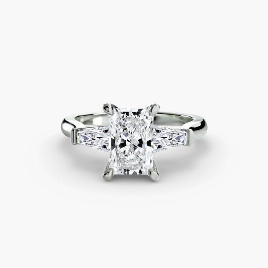Three – Stone Ring (Baguette Side Stones) 2