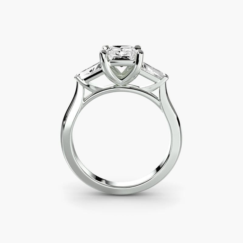 Three – Stone Ring (Baguette Side Stones) 2