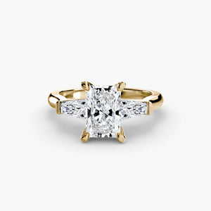 Three – Stone Ring (Baguette Side Stones) 2