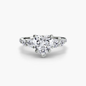 Five Stone Ring with Pavé Band