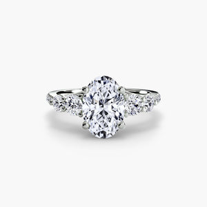 Five Stone Ring with Pavé Band
