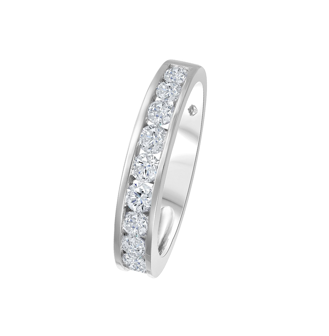 14k White Gold Band setting with 10 Diamonds TDW: 0.25ct G I
