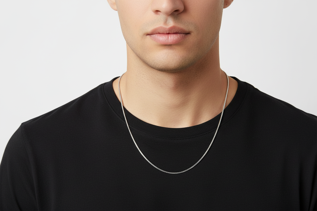 925 Sterling Silver Round Box Chain ,1.6mm