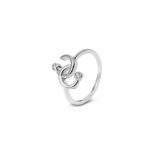 Two Open Circles intertwined14kTDW:0.06ct, VS, GH