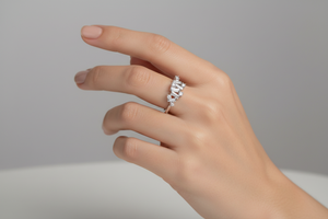 White Gold Zigzag Design Diamond Ring 14k TDW:0.12ct