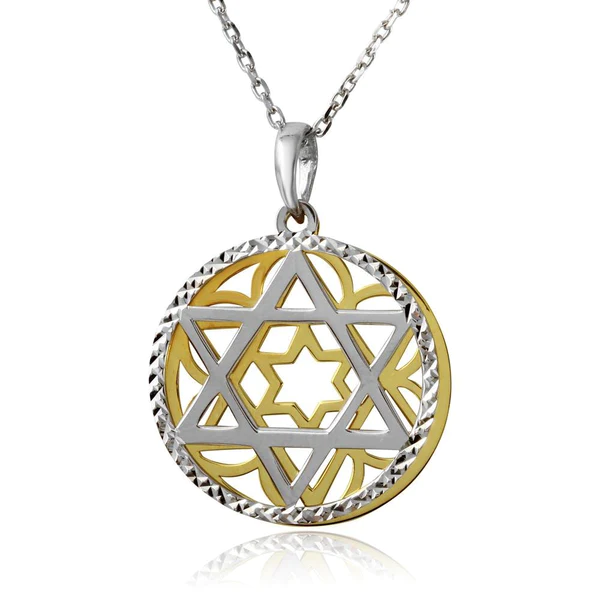 Silver 925 Gold and Rhodium Plated Star of David