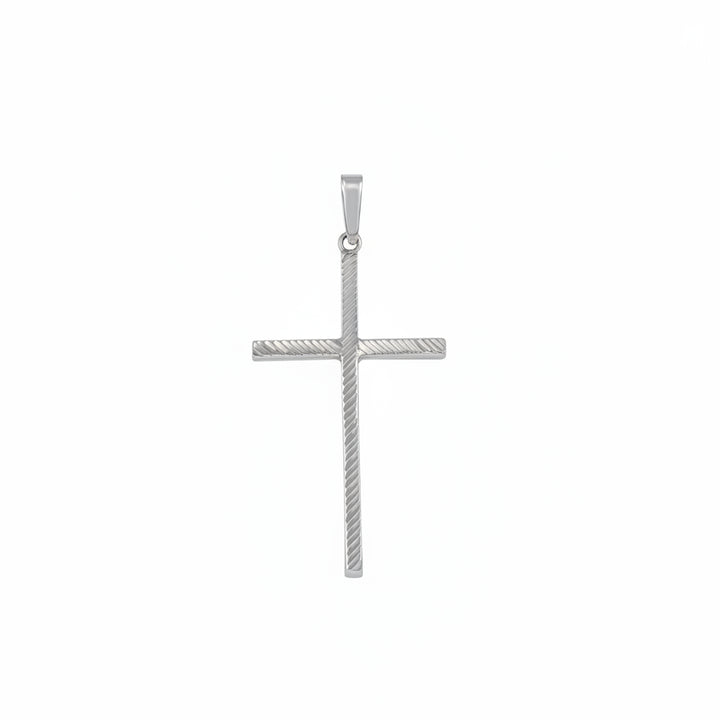 925 Sterling Silver Textured Cross Pendant