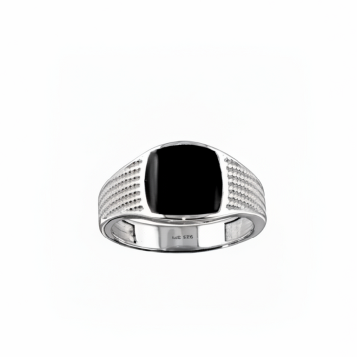 925 Sterling Silver Ring with Onyx Ring