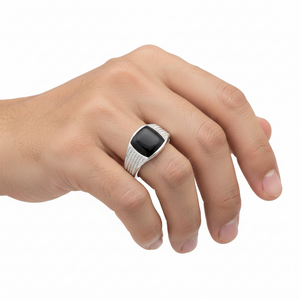 925 Sterling Silver Ring with Onyx Ring
