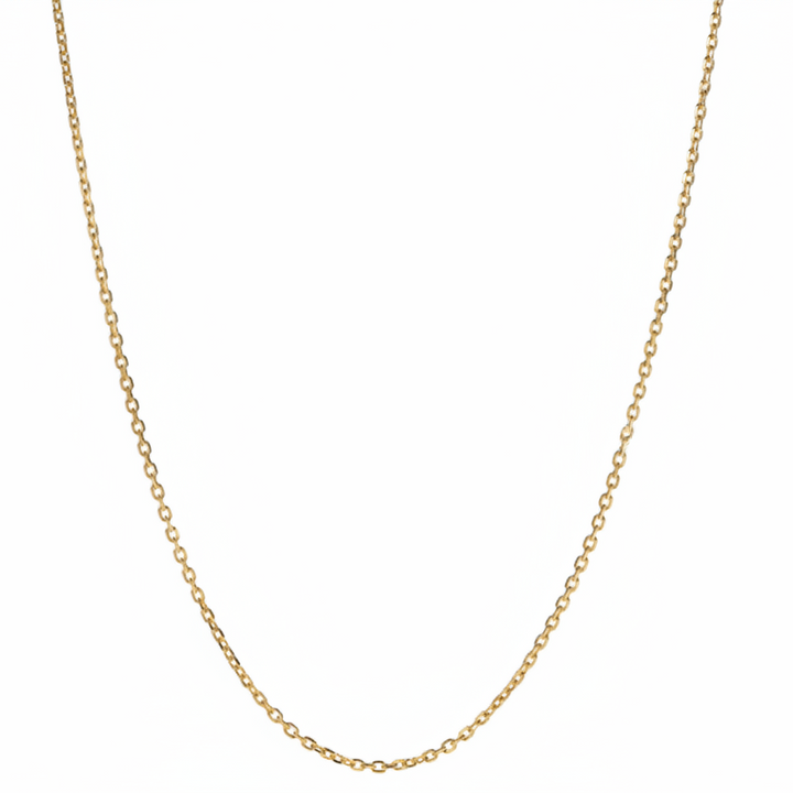 18K Yellow Gold Curb Chain 16"