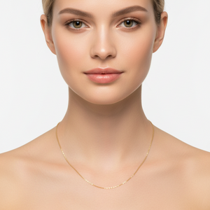 18K Yellow Gold Curb Chain 16"
