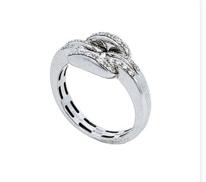 Italian White Gold Damiani Diamond Ring. 18k,  TDW: .6ct VS EF - Resale