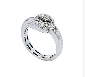Italian White Gold Damiani Diamond Ring. 18k,  TDW: .6ct VS EF - Resale