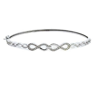 White Gold Multiple infinity Design Diamond Bangle Bracelet TDW: 0.74ct VS GH 18k 7.48gr