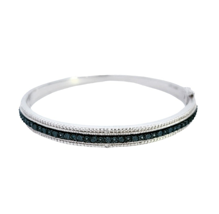 Sterling Silver Diamond Bangle Bracelet 0.20ct