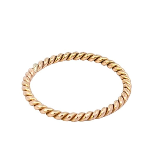 Rose Gold Twisted Rope Ring. 18k, 1.5gr