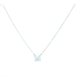 GIA Certified Natural Diamond Solitaire Necklace. GIA #6431748945, 0.74ct, VS2, F