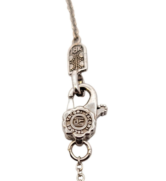 White Gold Tacori Reverse Crescent Circle of Life Diamond Necklace. 18k,  2.9gr,  TDW: 0.12ct