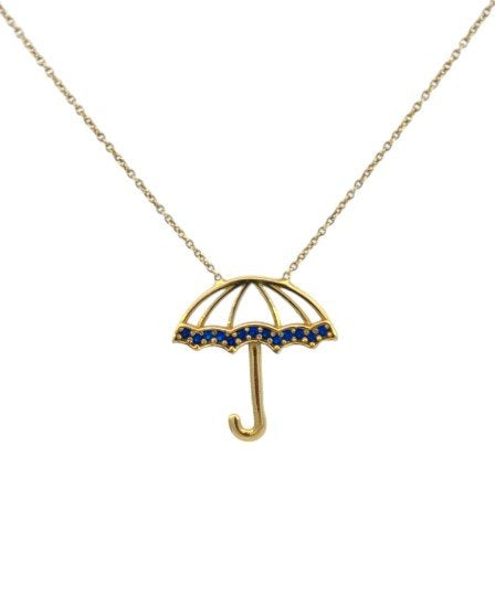 Yellow Gold Umbrella Necklace. 18k, 2.46gr, 16"