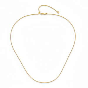 14K Yellow Gold Wheat Chain with adjustable slider clasp and heart pendant 20"