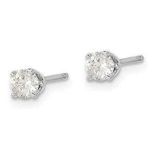 White Gold Natural Diamond Stud Earrings. 14K TDW: 0.25ct VS HI.