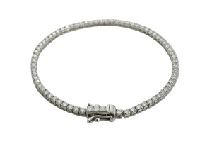 925 Sterling Silver Cubic Zirconia Tennis Bracelet