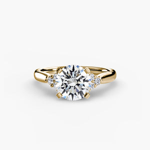 Solitaire with Cluster Shoulders 2