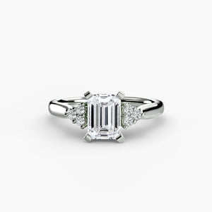 Solitaire with Cluster Shoulders 2