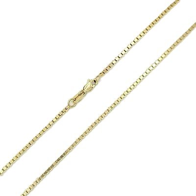 Yellow Gold Box Chain, 14k, 16 Inches