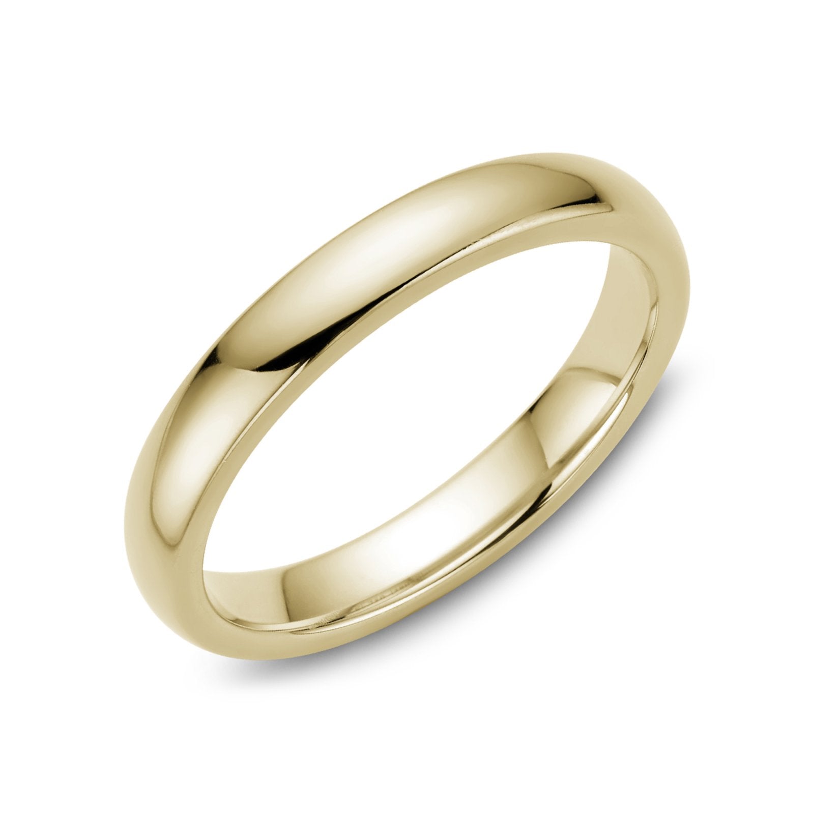 Yellow Gold ring , Half Round, 14k, 3 mm, Size 5 3/4