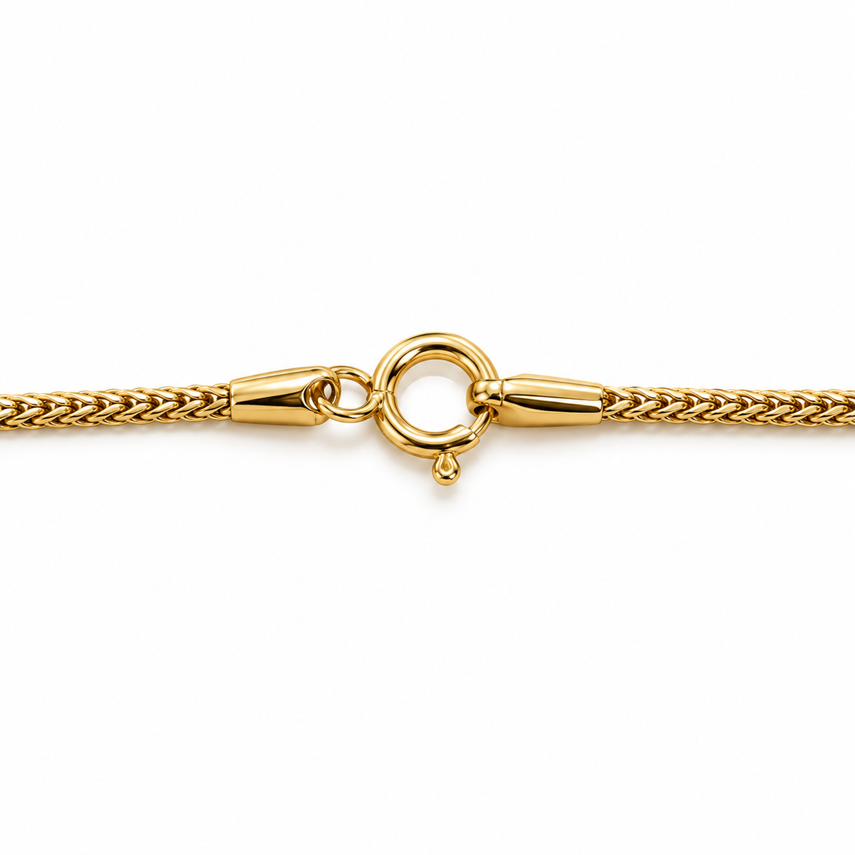 18K Yellow Gold Wheat Chain Necklace