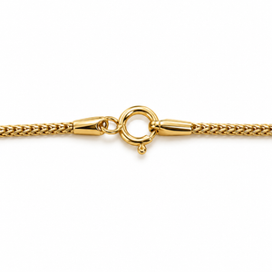 18K Yellow Gold Wheat Chain Necklace