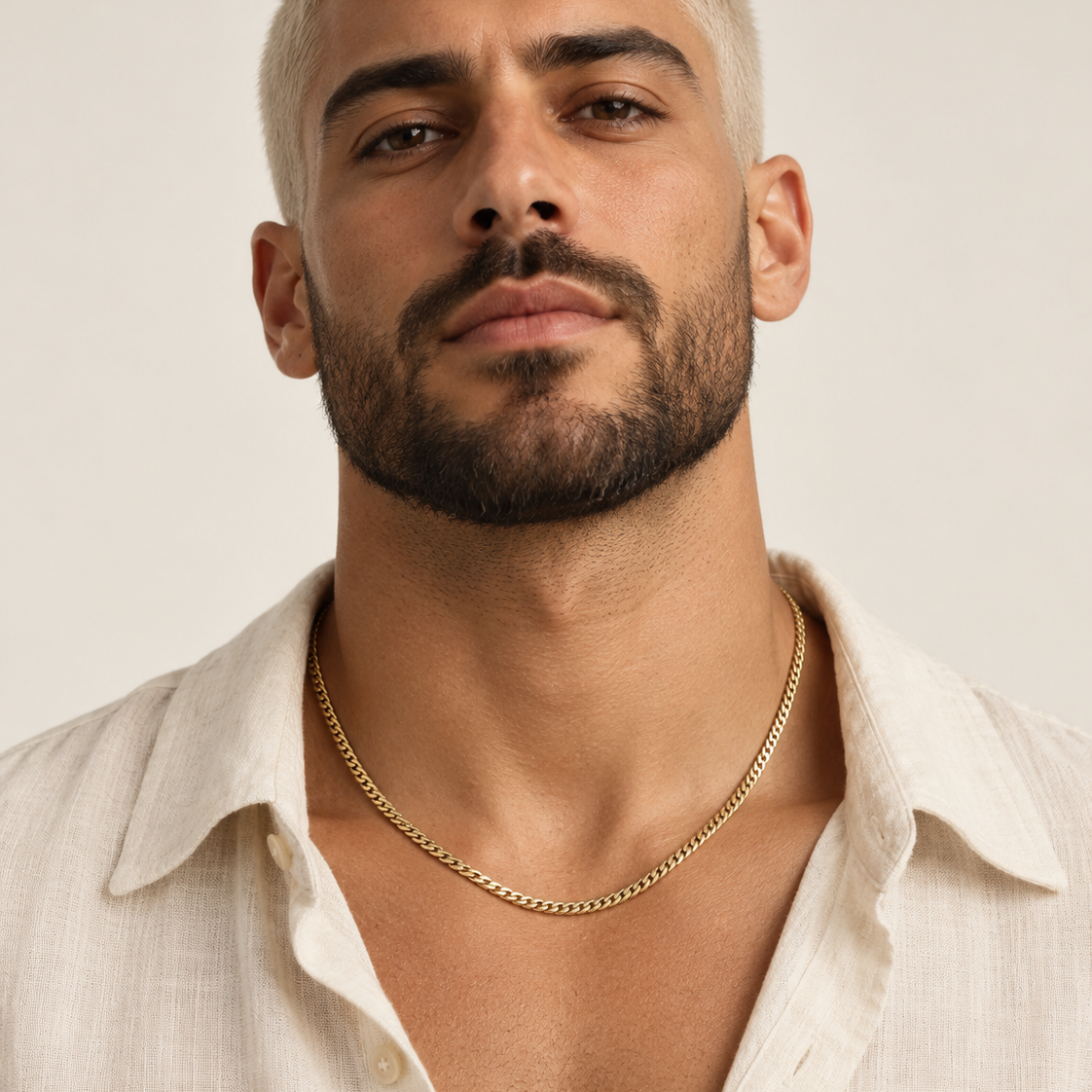 10K Yellow Gold Flat Curb Link Chain Necklace