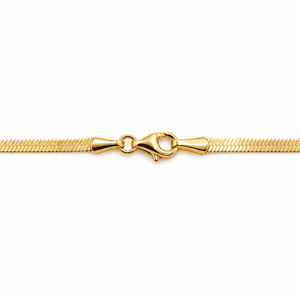 18K Yellow Gold Herringbone Chain Necklace