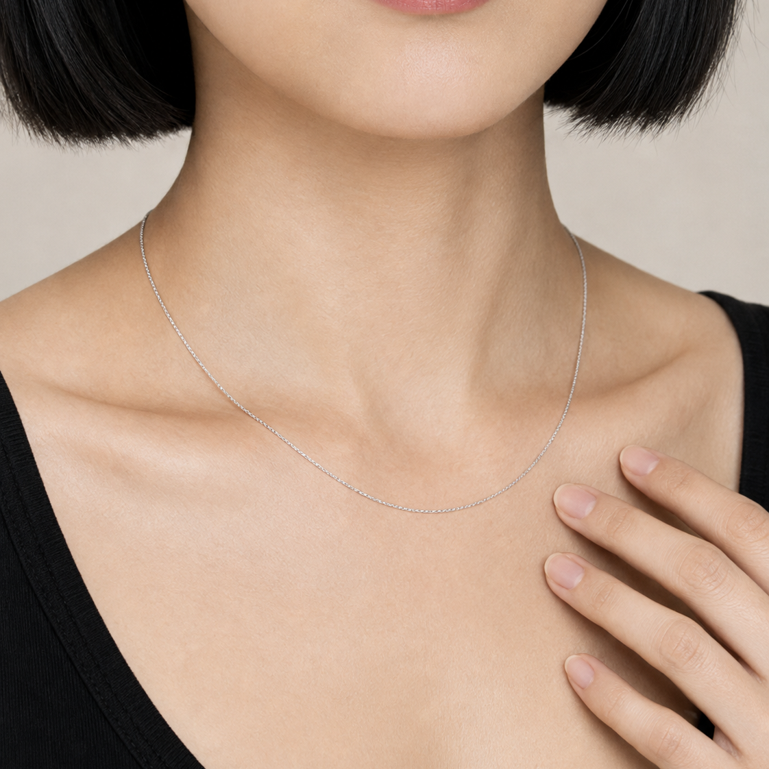 925 Sterling Silver Box Chain Necklace