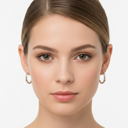 925 Sterling Silver Silver 2mm Hoop Earring