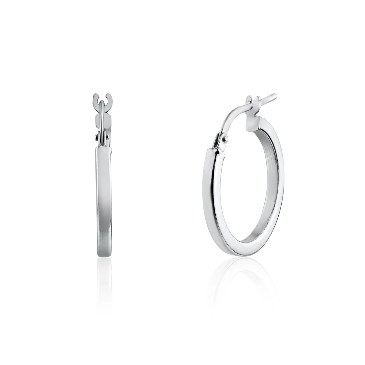 925 Sterling Silver Silver 2mm Hoop Earring