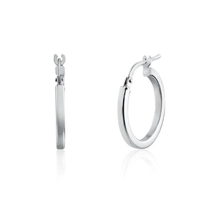 925 Sterling Silver Silver 2mm Hoop Earring