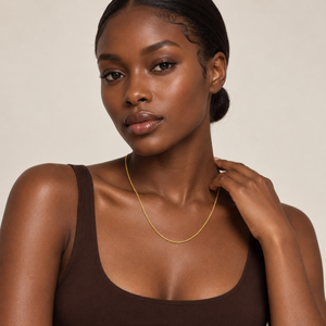 18K Yellow Gold Wheat Chain Necklace