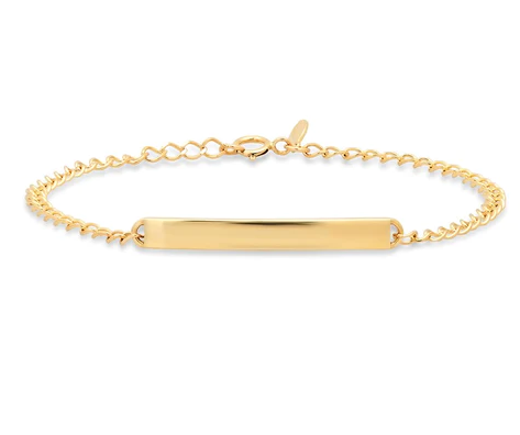 Yellow Gold Kids ID Bracelet, 18k, 1.51gr