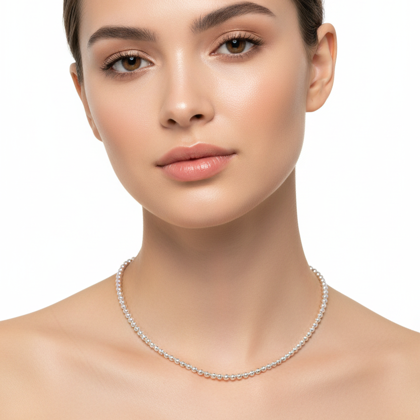 925 Sterling Silver Ball Chain Necklace