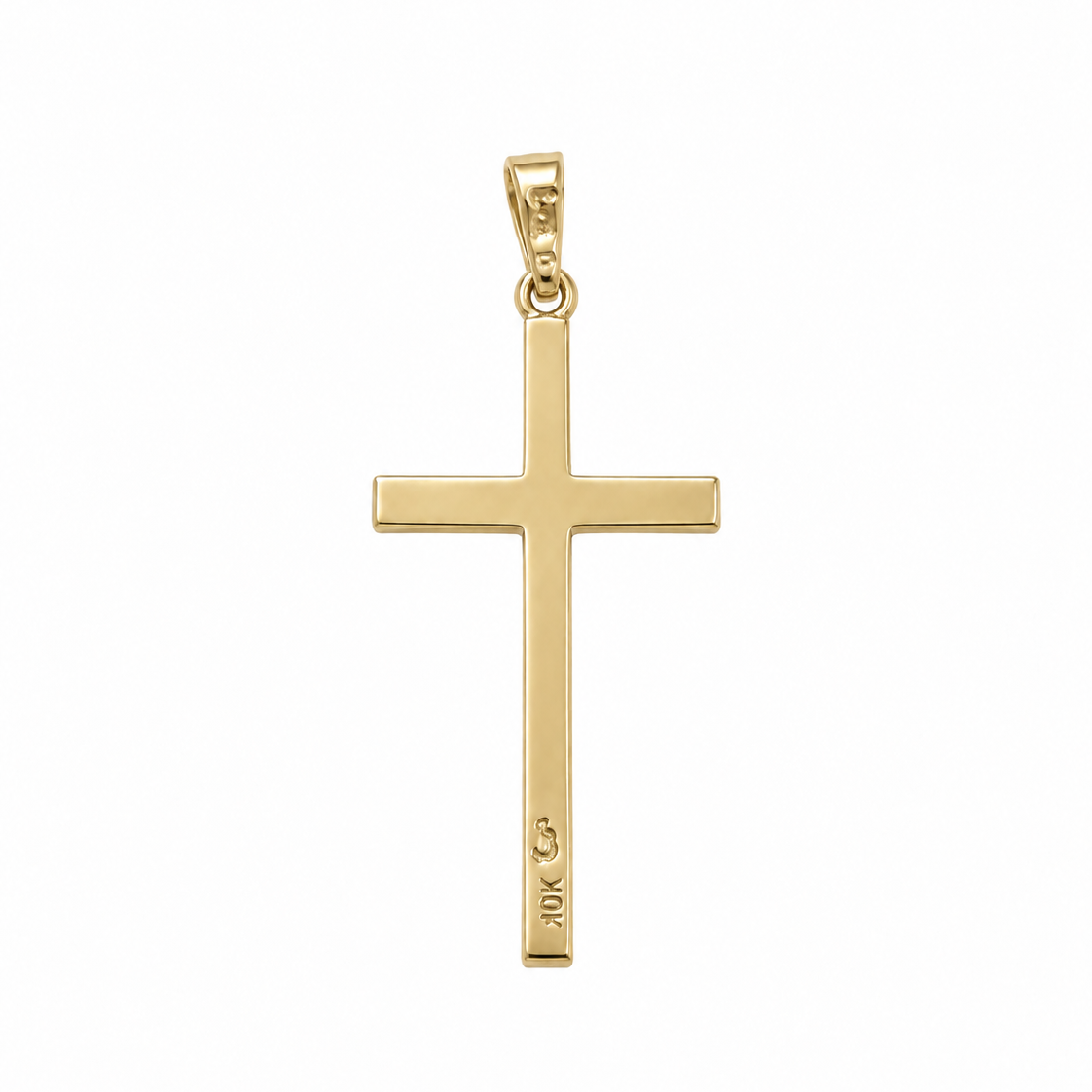 10K Yellow Gold Cross Pendant Necklace