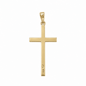 10K Yellow Gold Cross Pendant Necklace