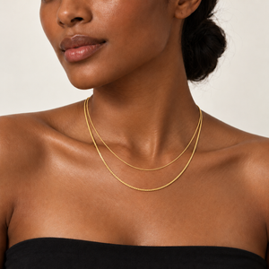 18K Yellow Gold Wheat Chain Necklace